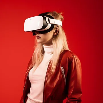 model de videochat cu casca vr 2