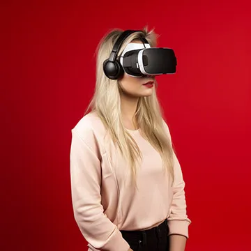 model de videochat cu casca vr 3