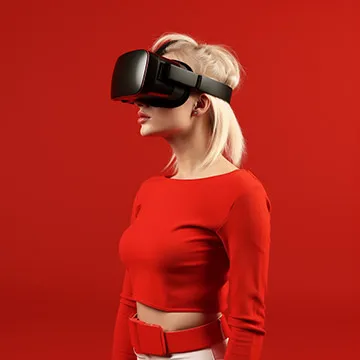 model de videochat cu casca vr 4